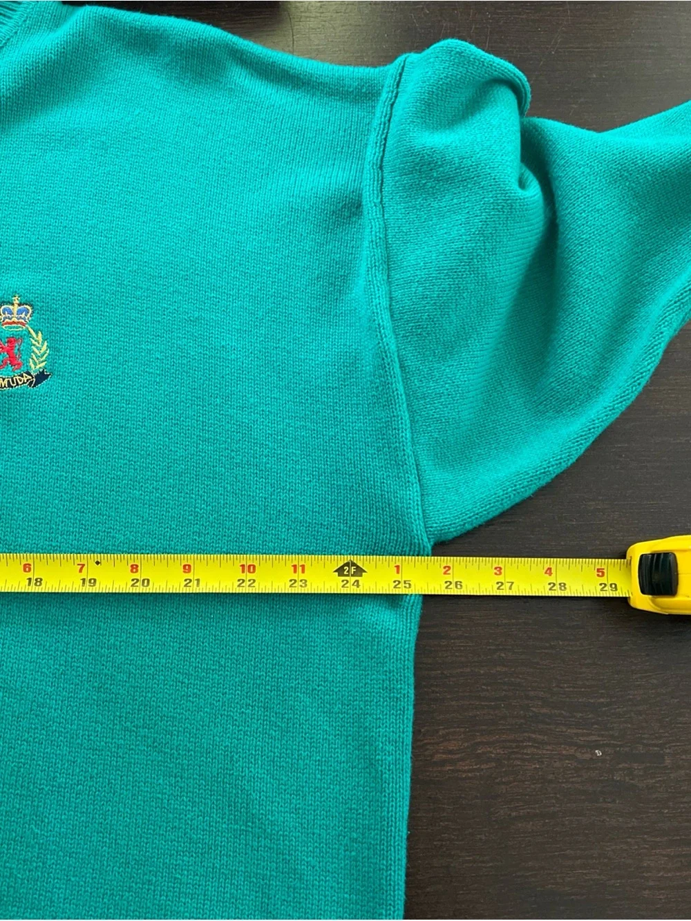 VTG ENGLISH SPORTS SHOP Bermuda 100% Cotton Teal Green Crewneck Sweater XXL